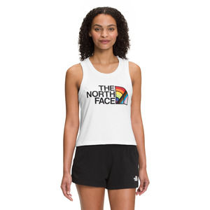 The North Face Womens Size LARGE Pride Tank Top Rainbow NEW Sleeveless White